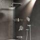 Душевая система AM.PM X-Joy со смесителем, верхним душем, изливом и душевым набором FB85A3RH10