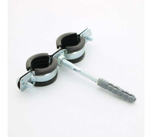 Хомут двойной с резиновым уплотнителем, шпилькой и дюбелем Uni-Fitt 3/4 дюйма (25-29 мм) 850D3800