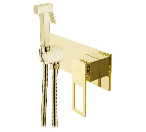 Гигиенический душ со смесителем встраиваемый Boheme Q золото 147-GG