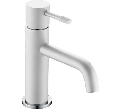Смеситель для раковины Boheme Uno белый матовый/хром матовый 461-WCR