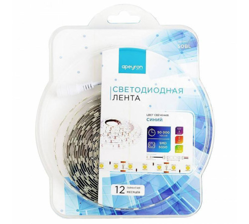Лента светодиодная Apeyron Electrics Стандарт (в блистере) smd 5050 50BL