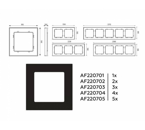 Рамка на 2 поста Ambrella Volt Techno AF220702