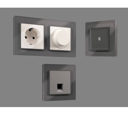 Рамка на 4 поста Ambrella Volt Platos Стекло органическое AF330654