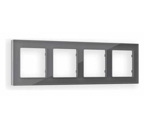 Рамка на 4 поста Ambrella Volt Platos Стекло органическое AF330654