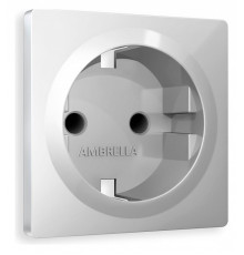 Накладка для розетки с заземлением и со шторками Ambrella Volt Quant AP4070