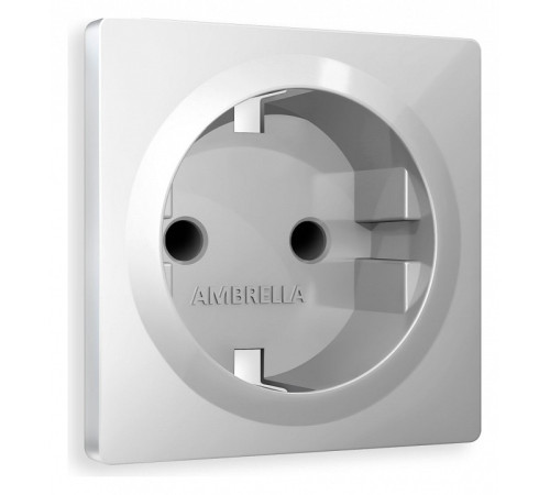 Накладка для розетки с заземлением и со шторками Ambrella Volt Quant AP4070