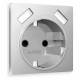 Накладка для розетки с заземлением и со шторками и 2хUSB type A Ambrella Volt Quant AP4090