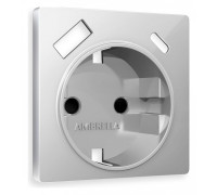 Накладка для розетки с заземлением и со шторками и 2хUSB type A и C Ambrella Volt Quant AP4100