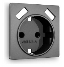 Накладка для розетки с заземлением и со шторками и 2хUSB type A Ambrella Volt Quant AP6590