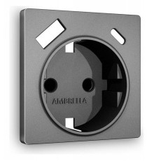 Накладка для розетки с заземлением и со шторками и 2хUSB type A и C Ambrella Volt Quant AP6600