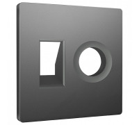 Накладка для ТВ-розетки и RJ-11 или RJ-45 Ambrella Volt ALFA AP6625