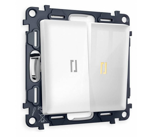 Выключатель проходной двухклавишный с подсветкой Ambrella Volt Quant MA104030