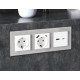 Розетка с заземлением и со шторкой и 2хUSB type A, без рамки Ambrella Volt Quant MA129010