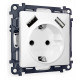 Розетка с заземлением и со шторкой и 2хUSB type A, без рамки Ambrella Volt Quant MA129010