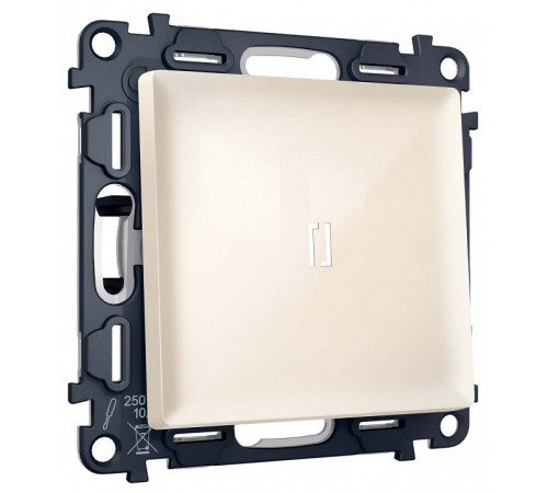 Выключатель самовозвратный одноклавишный с подсветкой, без рамки Ambrella Volt MA MA302055