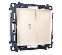 Выключатель проходной двухклавишный с подсветкой Ambrella Volt Quant MA304035