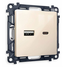 Розетка 2хUSB type A и C без рамки Ambrella Volt Quant MA311010