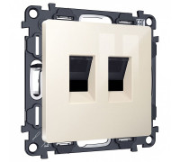 Розетка двойная Ethernet RJ-45 без рамки Ambrella Volt MA MA312110