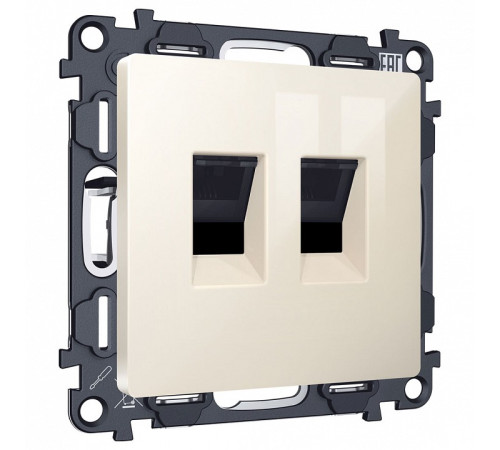 Розетка двойная Ethernet RJ-45 без рамки Ambrella Volt MA MA312110