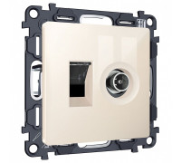 ТВ-розетка и розетка Ethernet RJ-45 без рамки Ambrella Volt MA MA312510