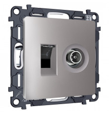 ТВ-розетка и розетка Ethernet RJ-45 без рамки Ambrella Volt ALFA MA512510