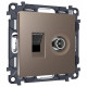 ТВ-розетка и розетка Ethernet RJ-45 без рамки Ambrella Volt ALFA MA642510