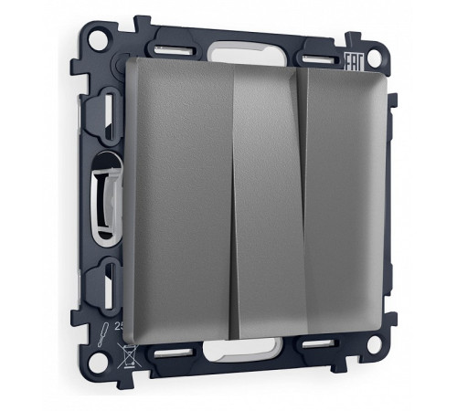 Выключатель трехклавишный без рамки Ambrella Volt Quant MA655010