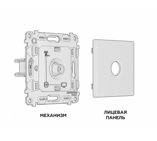 ТВ-розетка оконечная без рамки Ambrella Volt Quant MA663010
