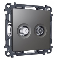 ТВ-розетка и SAT-розетка оконечная без рамки Ambrella Volt ALFA MA663310