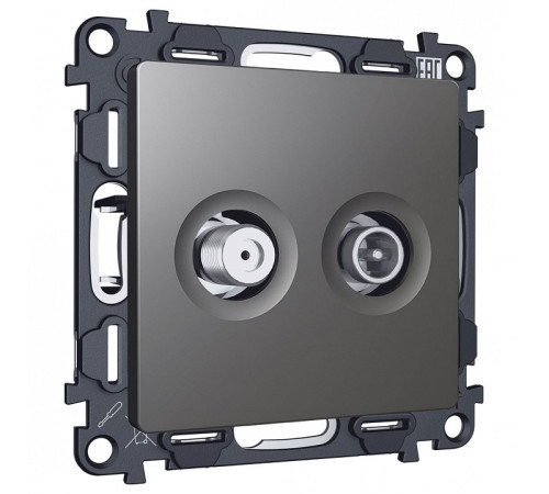 ТВ-розетка и SAT-розетка оконечная без рамки Ambrella Volt ALFA MA663310