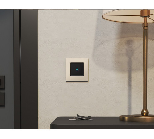 Выключатель самовозвратный одноклавишный с подсветкой, без рамки Ambrella Volt MA MA802060