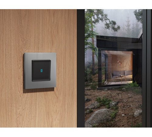 Выключатель самовозвратный одноклавишный с подсветкой, без рамки Ambrella Volt MA MA802060