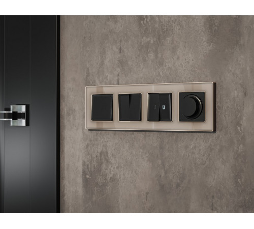 Выключатель перекрестный двухклавишный без рамки Ambrella Volt ALFA MA803030