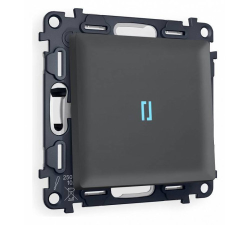 Выключатель проходной одноклавишный с подсветкой Ambrella Volt Quant MA902040