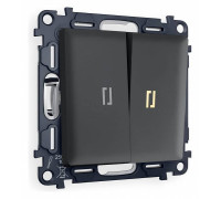 Выключатель двухклавишный с подсветкой без рамки Ambrella Volt Quant MA904010