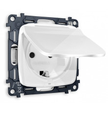 Розетка с заземлением и со шторкой, без рамки с крышкой Ambrella Volt MO MO108010