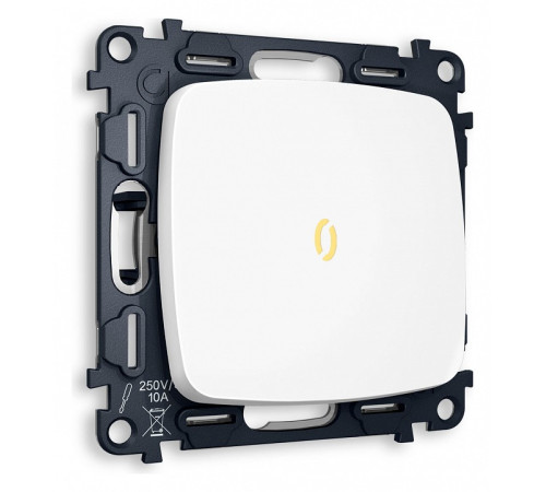 Выключатель одноклавишный с подсветкой без рамки Ambrella Volt Quant MO122010