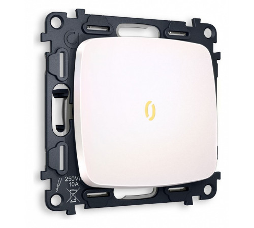 Выключатель одноклавишный с подсветкой без рамки Ambrella Volt Quant MO202010