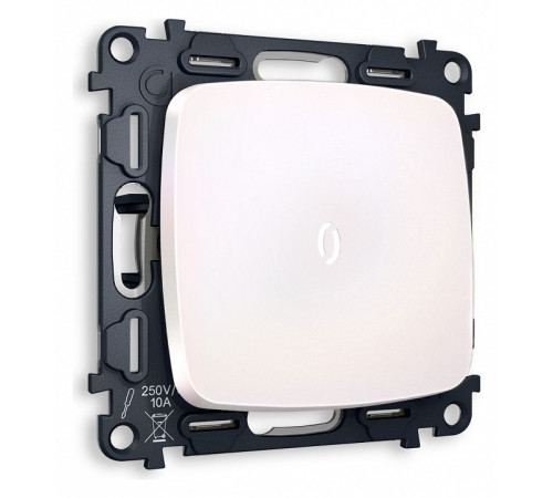 Выключатель одноклавишный с подсветкой без рамки Ambrella Volt Quant MO202015