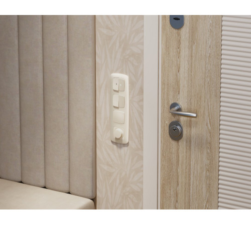 Выключатель перекрестный двухклавишный без рамки Ambrella Volt OMEGA MO323030