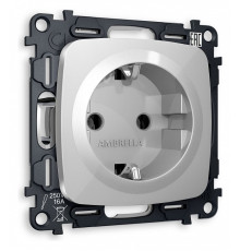 Розетка с заземлением, без рамки Ambrella Volt Quant MO406010