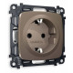 Розетка с заземлением, без рамки Ambrella Volt Quant MO636010