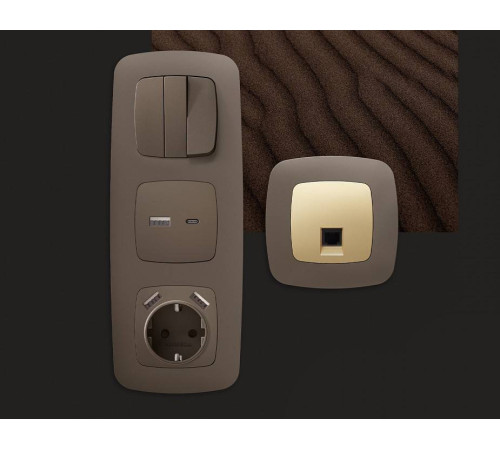 Рамка на 4 поста Ambrella Volt Ecta OF140634