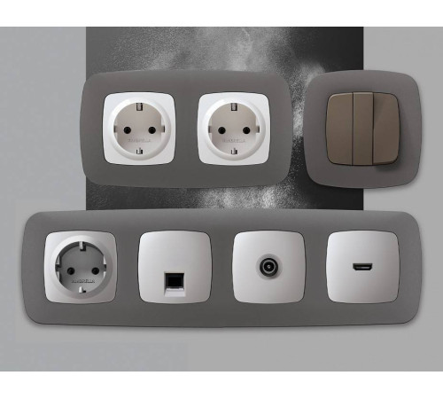 Рамка на 2 поста Ambrella Volt Ecta OF140652