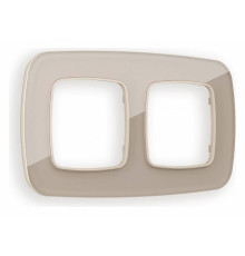 Рамка на 2 поста Ambrella Volt Radian Стекло натуральное OF350602