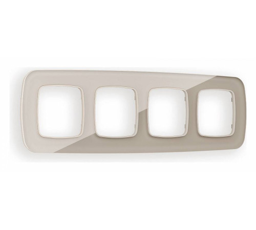 Рамка на 4 поста Ambrella Volt Radian Стекло натуральное OF350604