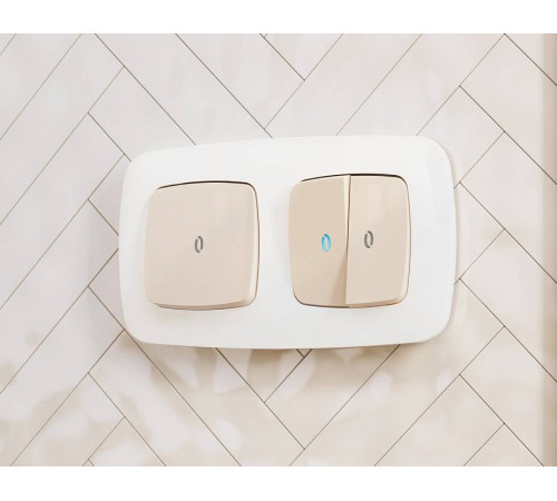 Клавиши для выключателя двухклавишного c подсветкой Ambrella Volt Quant OP3040