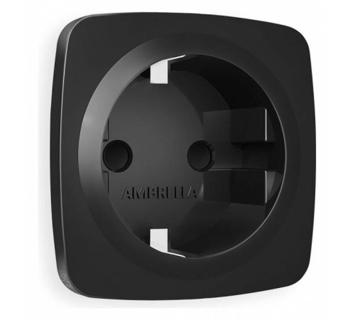 Накладка для розетки с заземлением и со шторками Ambrella Volt Quant OP8070