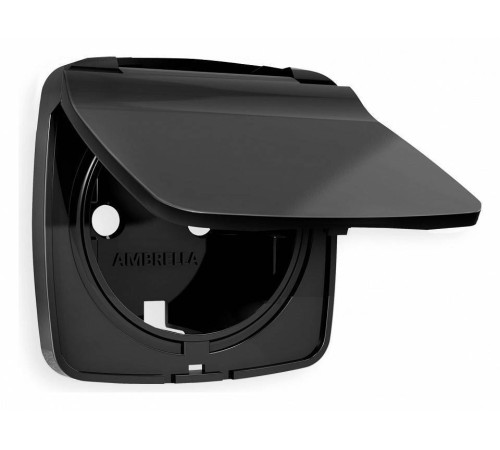 Накладка для розетки влагозащищенной с заземлением и со шторками с крышкой Ambrella Volt Quant OP8080