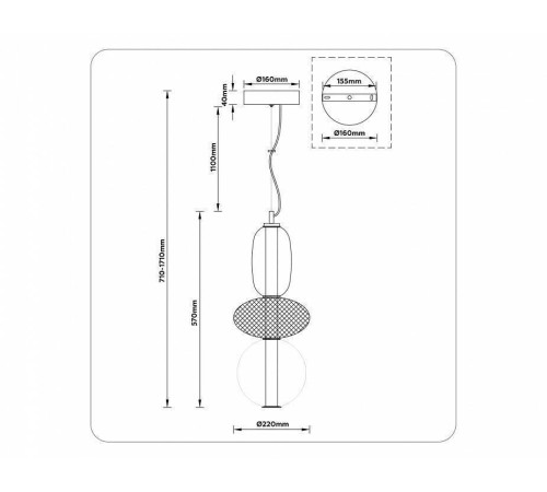Подвесной светильник Ambrella Light LH LH11008